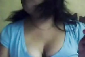 Slutty webcam brunette hair sucked sugar-plum and flashed her boobies