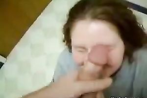 Just a milf getting hungry for schlong andsucking it eagerly