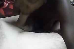 Slender and voracious swarthy playgirl of mine gives me a great blow job