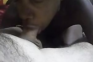 Slender and voracious swarthy playgirl of mine gives me a great blow job