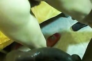 My dark large wet shaft for the knob riding session of this white playgirl