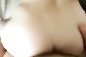 Kinky short haired pale brunette hair slutwife of my ally is busy with riding his schlong