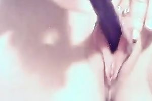 Playing with my concupiscent soaked vagina on cam until I begin grooling