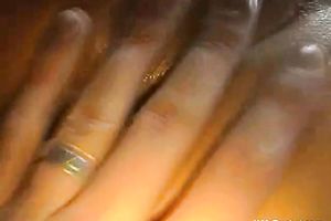 Wicked spouse injects oil in the anal opening of his wifey