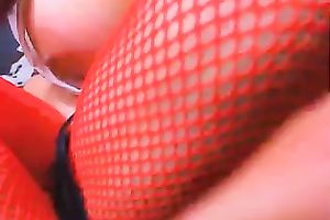 Smoking sexy Latina girlfriend masturbating with dildo