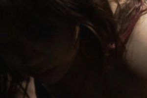 Cute and breasty Japanese legal age teenager handcuffed and fed with a shlong