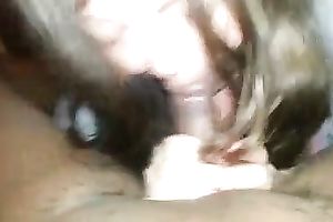 Lecherous dark brown whore gives me astounding oral and licks my balls