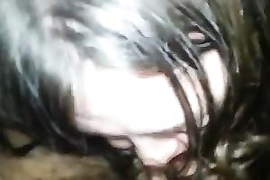 Lecherous dark brown whore gives me astounding oral and licks my balls