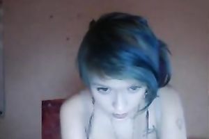 Attractive legal age teenager exposes her heavy billibongs during the time that chatting to me on the web
