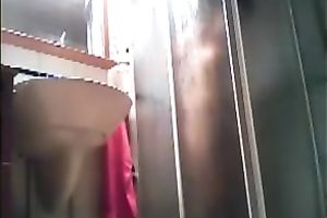 Hidden livecam clip with my skinny ex GF taking a shower