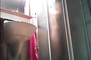 Hidden livecam clip with my skinny ex GF taking a shower