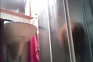 Hidden livecam clip with my skinny ex GF taking a shower