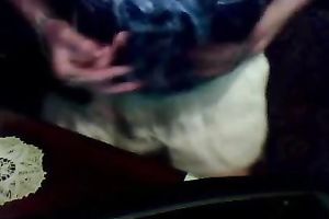 I fingered my juicy vagina throughout my petticoat in front of my web camera