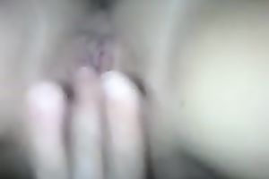 Blue-eyed girlfriend fingers her cunt in front of me