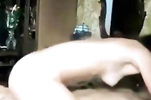 Pallid buxom girlfriend of my buddy is fond of riding his prick