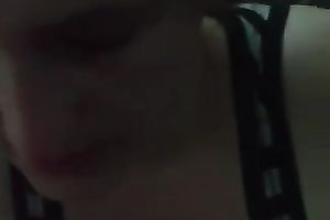 Cute bulky white girlfriend in the woods eating my penis