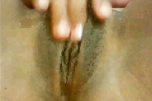 Awesome Colombian cunt all bald and clean for masturbation