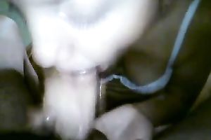 Horny mulatto chick takes big weenie in her throat and splits the jizz
