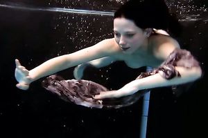 Slender pale skin Russian harlots in the pool undressed