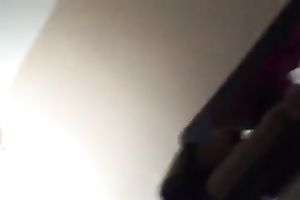 Dark haired quite buxom playgirl in pink blouse sucked my friend's dick