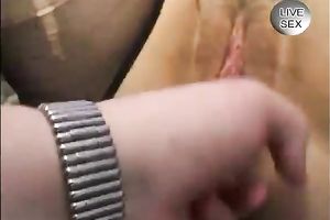 Feverish chap drills saggy pussy of four eyed dumpy blondie with large sex toy