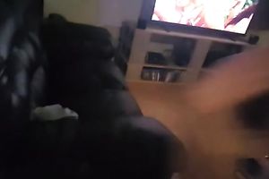 Amateur pretty naturally sexy dark brown GF of mine gives me oral job