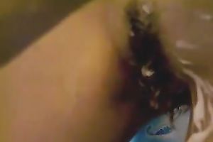 Lusty quite buxom dilettante girlfriend of my buddy masturbated in the shower