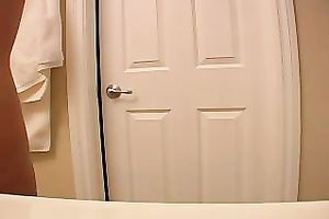 Naughty all undressed and lusty gal Kate leaves the shower and acquires caught on livecam