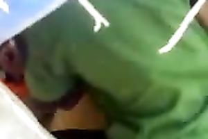 Asian floozy receives drilled by her 2 allies on the floor