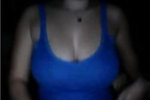 Kinky dilettante anon webcam MILFie sexpot was exposing her hot large boobs