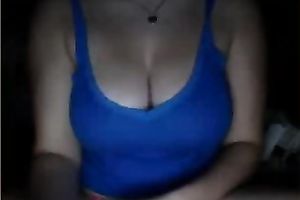Kinky dilettante anon webcam MILFie sexpot was exposing her hot large boobs