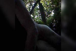 Rough and ribald anal fuck with my GF in the woods