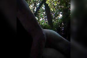 Rough and ribald anal fuck with my GF in the woods
