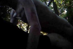 Rough and ribald anal fuck with my GF in the woods