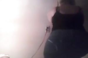 Chubby whorish housewife with chubby butt exposed me a bit of her massive body