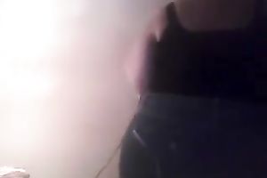 Chubby whorish housewife with chubby butt exposed me a bit of her massive body