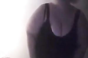 Chubby whorish housewife with chubby butt exposed me a bit of her massive body