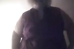 Chubby whorish housewife with chubby butt exposed me a bit of her massive body