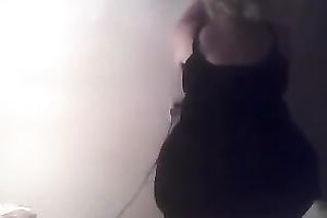 Chubby whorish housewife with chubby butt exposed me a bit of her massive body