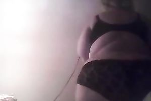 Chubby whorish housewife with chubby butt exposed me a bit of her massive body