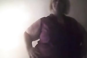 Chubby whorish housewife with chubby butt exposed me a bit of her massive body