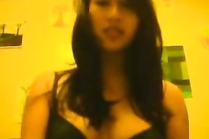 I asked cute lengthy haired Asian girlie to tickle her juicy moist wet crack