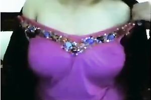 My hot girlfriend is very proud of her well developed boobs