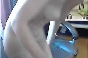 Blond haired svelte leggy and emotional white bitch was teasing her vagina