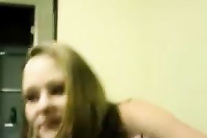 Beautiful blonde legal age teenager engulfing my dong deepthroat in POV