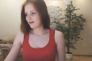 Web webcam pretty ginger cutie posed for me in her dark lacy underware
