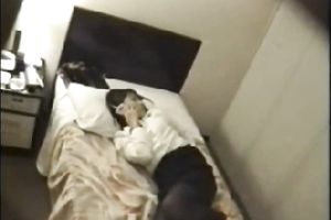 Cute dilettante Asian girlfriend filmed on spycam in her bedroom