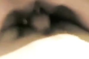 Ardent wild and emotional dark brown gal of my buddy jumps on his prick