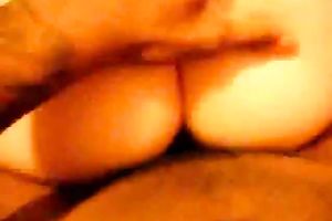 Big white wazoo hops on meaty dark pole