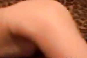 Dude can't live without filming his redhead skinny girlfriend at home